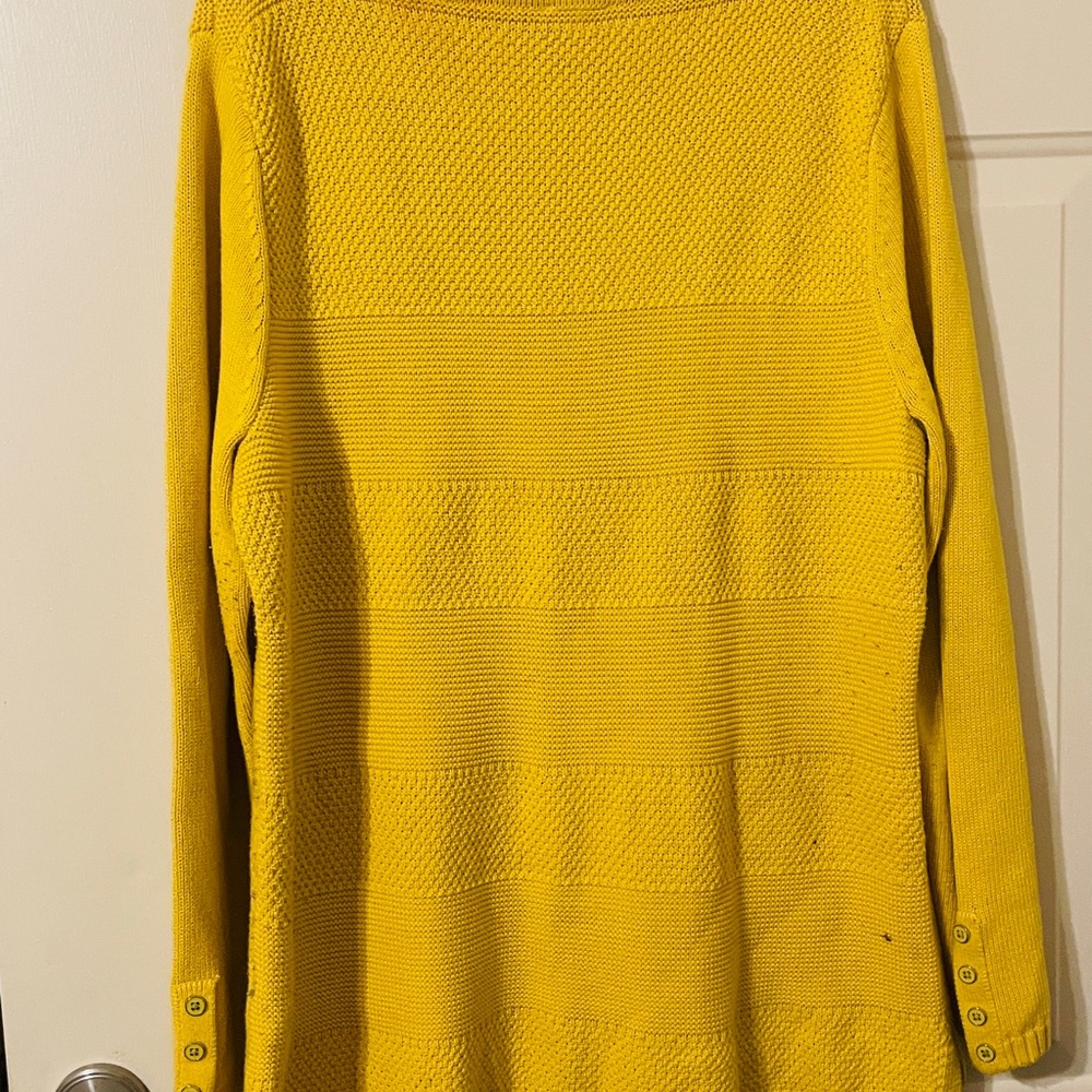 Talbots Sunny Yellow Crew Neck Sweater